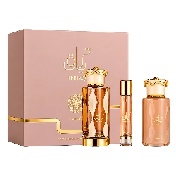 Kit Perfume Lattafa Teriaq Eau de Parfum Femenino 100ml + Perfume de Viaje 12ml + Hair Mist 50ml