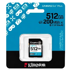 Tarjeta de Memoria SD Kingston Canvas Go Plus 512GB 200Mbs - SDG4/512GB