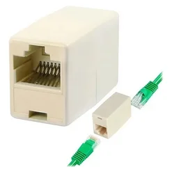 Adaptador de Rede RJ45 Hembra para RJ45 Hembra - Blanco