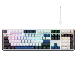 Teclado Gamer Redragon K689WBB RGB Wyvern USB Inglés - Blanco Negro