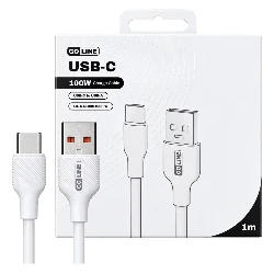 Cable Goline GL-CA100C100F-W USB-C para USB-A 100W 1 Metro - Blanco