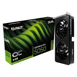 Placa de Video Palit Dual OC NVIDIA GeForce RTX-5050 8GB GDDR6 - NE65050S19P1-GB2070D