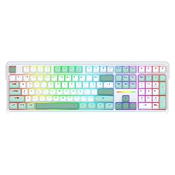 Teclado Gamer Redragon Antonium Magnetic K745WG-M USB - Blanco y Verde