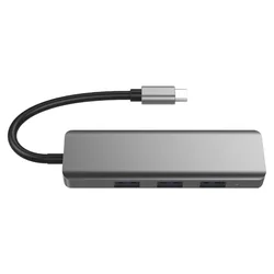 Adaptador Hub Satellite A-HUBC52 USB-C 5 en 1 - Gris