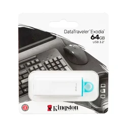 Pendrive Kingston Exodia 64GB USB 3.0 - Blanco KC-U2G64-5R