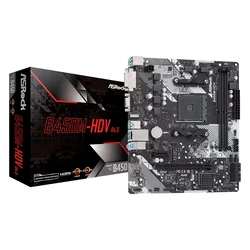 Placa Madre Asrock B450M-HDV R4.0 DDR4 Socket AM4 Chipset AMD Promontório B450 Micro ATX