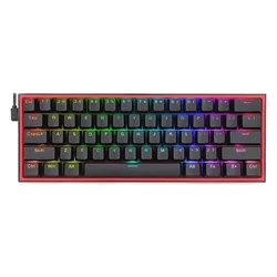 Teclado Gamer Redragon Fizz K617 RGB USB-C - Negro
