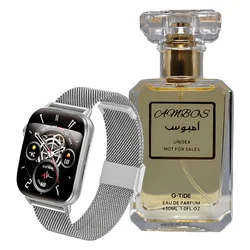 Smartwatch G-Tide S6 Pro + Perfume AM Unisex - Plateado