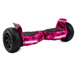 Scooter Eléctrico Interbras 8.5" OFF Road Bluetooth LED - Rosa Galaxia