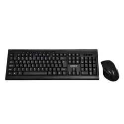 Kit Teclado y Mouse Satellite AK-726G Inalámbrico - Negro