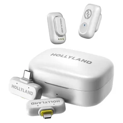 Micrófono Lapela Hollyland Lark A1 USB-C Lightning para Smartphone Inalámbrico - Blanco