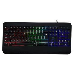 Teclado Mtek KB-7701LR-ESP RGB USB Español - Negro