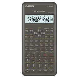 Calculadora Científica Casio FX-570MS-2-W-DT-V-2ND 12 Dígitos - Negro