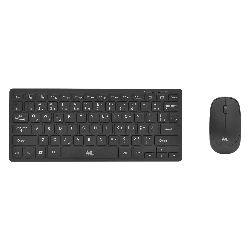 Kit Teclado y Mouse Mtek KM-5276B-PT Inalámbrico Portugués - Negro