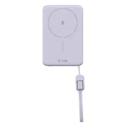 Cargador Portátil G-Tide Slim 01 5000mAh USB-C a USB-C Inalámbrico - Violeta