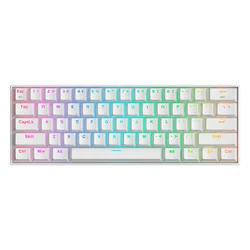 Teclado Gamer Redragon K530W RGB Pro Draconic Inalámbrico Inglés - Blanco