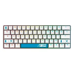 Teclado Gamer Checkpoint KX-400 R6-KB-1001 RGB Switch Red Layout 60% - Blanco