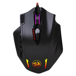 Mouse Gamer Redragon Impact M908 RGB 12400DPI USB - Negro