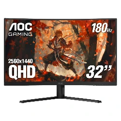Monitor Gamer AOC CQ32G4VE 31.5" 2K QHD Curvo 180Hz VA - Negro