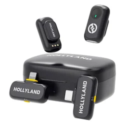 Micrófono Lapela Hollyland Lark A1 Combo Inalámbrico para Smartphone - Negro