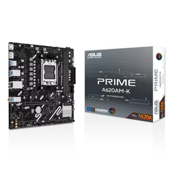 Placa Madre Asus Prime A620AM-K DDR5 Socket AM5 Chipset AMD A620 Micro ATX
