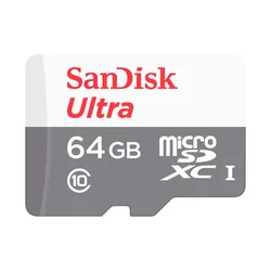 Tarjeta de Memoria Micro SD Sandisk Ultra 64GB 100MBs - SDSQUNR-064G-GN3MA