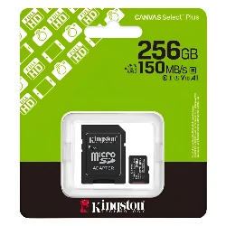 Tarjeta de Memoria Micro SD Kingston Canvas Select Plus 256GB 150Mbs - SDCS3/256GB