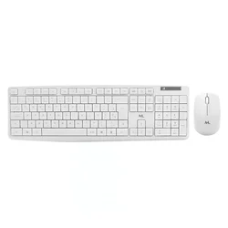 Kit Teclado y Mouse MTEK KM-5239W Inalámbrico Portugués - Blanco