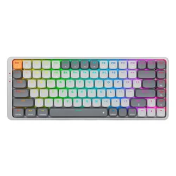 Teclado Gamer Redragon Azure Pro K652GG RGB Switch Red Layout 75% Inalámbrico - Blanco Gris Naranja