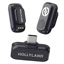 Micrófono Lapela Hollyland Lark A1 Duo USB-C Inalámbrico para Smartphone - Gris Espacial