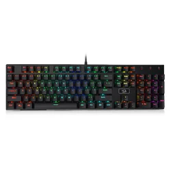 Teclado Gamer Redragon K556RGB Devarajas USA Inglés - Negro
