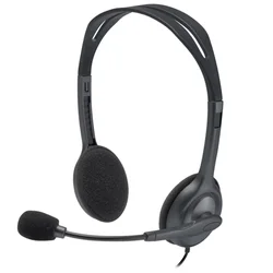 Headset Logitech H111 Stereo 981-000612 3.5mm - Negro