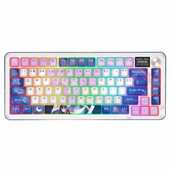 Teclado Gamer Redragon Flekact Pro K708AK RGB Inalámbrico - Blanco
