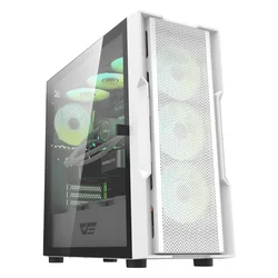 Gabinete Gamer darkFlash DK431 Glass Mid Tower - Blanco (4 Fans ARGB)