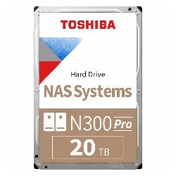 HD Toshiba N300 Pro NAS 20TB 3.5" SATA 3 7200RPM - HDWG82AXZSTBU