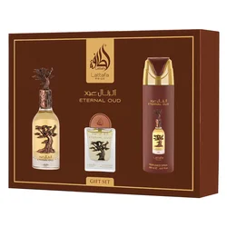 Kit Lattafa Pride Eternal Oud Gift Set Eau de Parfum Unisex - 3 Unidades
