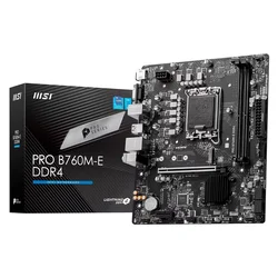 Placa Madre MSI Pro B760M-E DDR4 Socket LGA 1700 Chipset Intel B760 Micro ATX