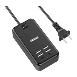 Cargador Multifuncional Satellite A-R23 6 Puertos  30W - Negro