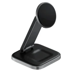 Cargador Satechi ST-Q21FM Inalámbrico con Soporte para Carro - Negro