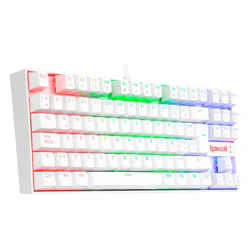 Teclado Gamer Redragon K552W-RGB Kumara Con Cable Inglés - Blanco