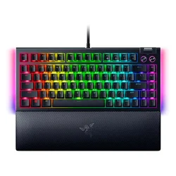 Teclado Gamer Razer Blackwidow V4 RZ03-05000200-R3U1 RGB Switch Hotswap Layout 75% USB - Negro
