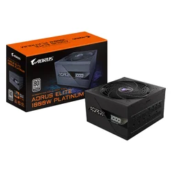 Fuente Gigabyte Aorus Elite P1000W GP-AE1000PM PG5 ATX 1000W 80 Plus Platinum PFC Ativo Full Modular Bivolt - Negro