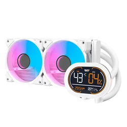 Water Cooler para Procesador Darkflash DH240D ARGB - Blanco (Con Painel Monitor)