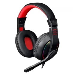 Headset Gamer Redragon Ares H120 RGB P2 + Adaptador 3.5mm - Negro